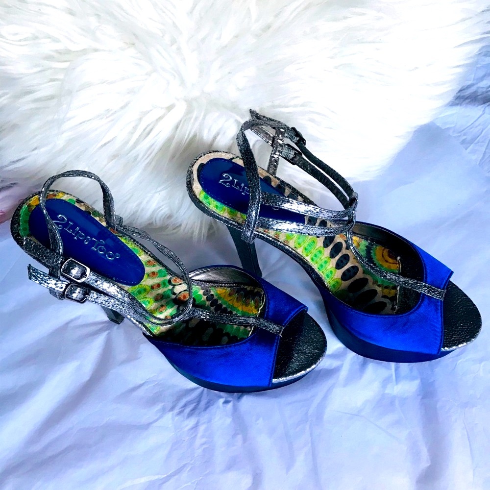 2 Lips Too Royal Blue Dressy 6” Heel Shoe